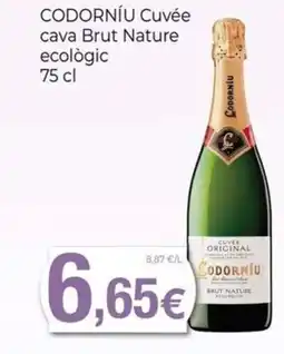 Keisy CODORNÍU Cuvée cava Brut Nature ecològic oferta