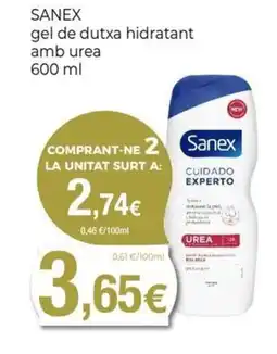 Keisy SANEX gel de dutxa hidratant amb urea oferta