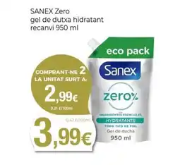 Keisy SANEX Zero gel de dutxa hidratant recanvi oferta