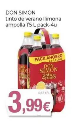 Keisy DON SIMON tinto de verano llimona ampolla oferta