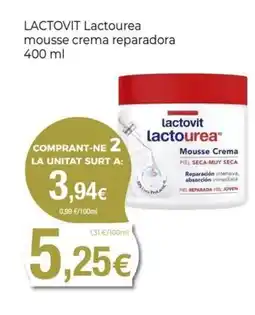 Keisy LACTOVIT Lactourea mousse crema reparadora oferta