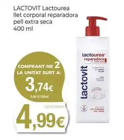 Keisy LACTOVIT Lactourea llet corporal reparadora pell extra seca oferta