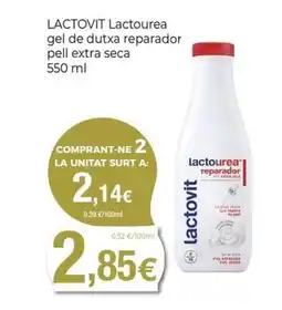Keisy LACTOVIT Lactourea gel de dutxa reparador pell extra seca oferta