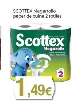 Keisy SCOTTEX Megarrollo paper de cuina 2 rotlles oferta