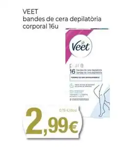 Keisy VEET bandes de cera depilatòria corporal 16u oferta