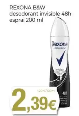 Keisy REXONA B&W desodorant invisible 48h esprai oferta