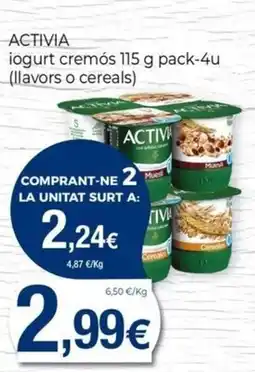Keisy ACTIVIA iogurt cremós oferta