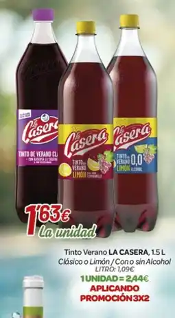Alsara Supermercados LA CASERA Tinto Verano Clásico o Limón/Cono sin Alcohol oferta