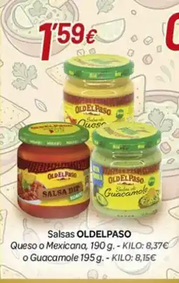 Alsara Supermercados OLD EL PASO Salsas Queso o Mexicana, o Guacamole oferta