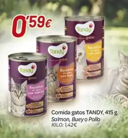Alsara Supermercados TANDY Comida gatos Salmon, Buey o Pollo oferta