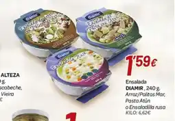 Alsara Supermercados DIAMIR Ensalada Arroz/Palitos Mar, Pasta Atún o Ensaladilla rusa oferta