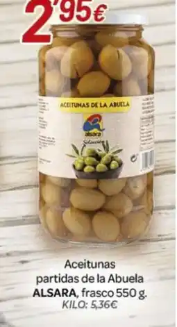 Alsara Supermercados ALSARA Aceitunas partidas de la Abuela oferta