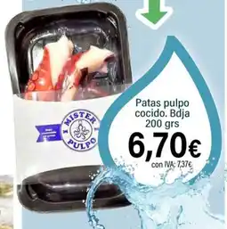 Cash Ifa Patas pulpo cocido. Bdja oferta