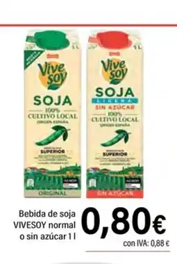 Cash Ifa VIVE SOY Bebida de soja normal o sin azúcar oferta