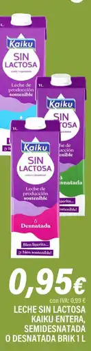 Cash Ifa Leche sin lactosa kaiku entera, semidesnatada o desnatada brik oferta