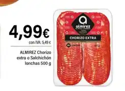 Cash Ifa ALMIREZ Chorizo extra o Salchichón lonchas oferta