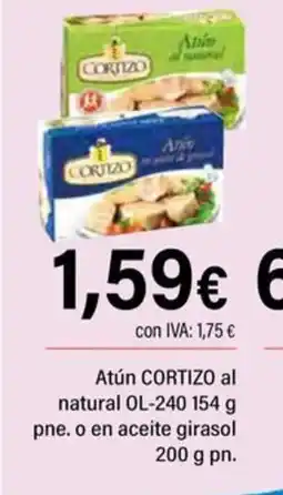 Cash Ifa CORTIZO Atún al natural OL-240 o en aceite girasol oferta