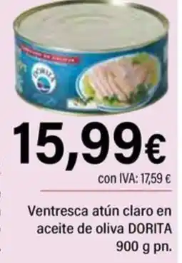 Cash Ifa DORITA Ventresca atún claro en aceite de oliva oferta