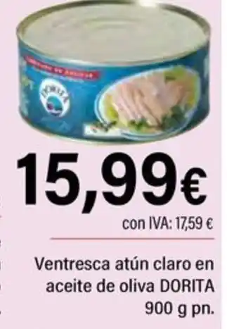 Cash Ifa DORITA Ventresca atún claro en aceite de oliva oferta