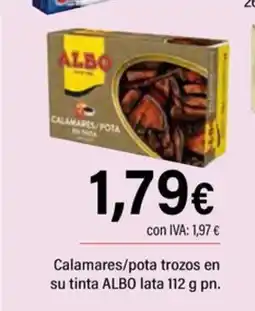 Cash Ifa ALBO Calamares/pota trozos en su tinta oferta