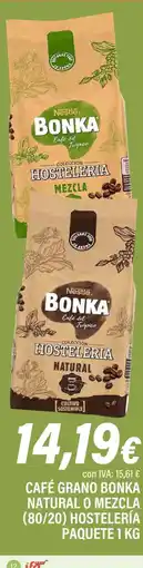 Cash Ifa BONKA Café grano natural o mezcla (80/20) hostelería paquete oferta