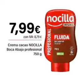 Cash Ifa NOCILLA Crema cacao Boca Abajo profesional oferta