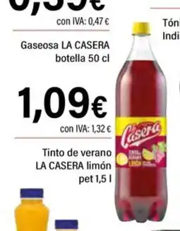 Cash Ifa LA CASERA Tinto de verano limón pet oferta