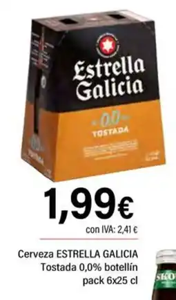 Cash Ifa ESTRELLA GALICIA Cerveza Tostada 0,0% botellín oferta