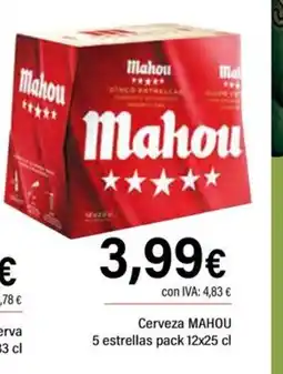 Cash Ifa MAHOU Cerveza 5 estrellas oferta