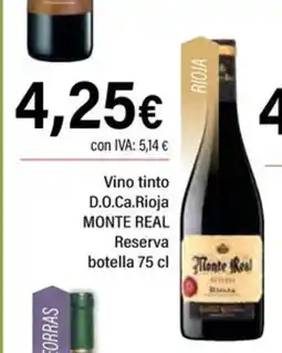 Cash Ifa MONTE REAL Vino tinto D.O.Ca.Rioja Reserva oferta