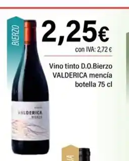 Cash Ifa VALDERICA Vino tinto D.O.Bierzo mencía oferta