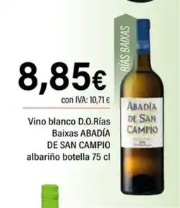 Cash Ifa ABADIA DE SAN CAMPIO Vino blanco D.O.Rías albariño botella oferta