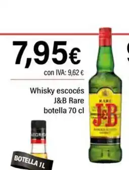 Cash Ifa J&B Whisky escocés Rare oferta