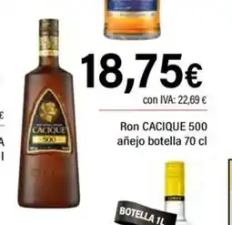 Cash Ifa CACIQUE Ron 500 añejo botella oferta