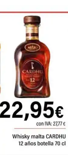 Cash Ifa CARDHU Whisky malta oferta