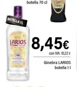 Cash Ifa LARIOS Ginebra botella oferta