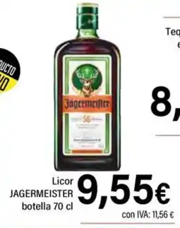 Cash Ifa JAGERMEISTER Licor botella oferta