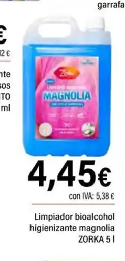 Cash Ifa ZORKA Limpiador bioalcohol higienizante magnolia oferta