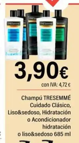 Cash Ifa TRESEMMÉ Champú Cuidado Clásico, Liso&sedoso, Hidratación o Acondicionador hidratación o liso&sedoso oferta