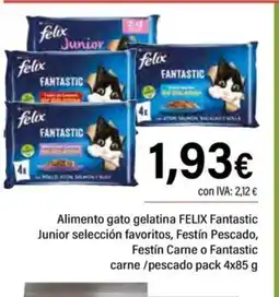 Cash Ifa FELI Alimento gato gelatinaX Fantastic Junior selección favoritos, Festín Pescado, Festín Carne o Fantastic carne /pescado oferta