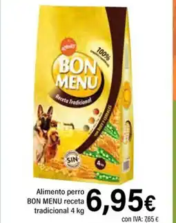 Cash Ifa BON MENU Alimento perro receta tradicional oferta
