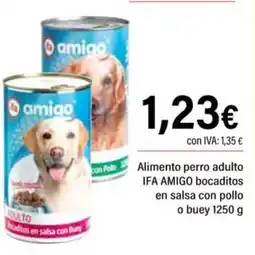 Cash Ifa IFA AMIGO Alimento perro adulto bocaditos en salsa con pollo o buey oferta