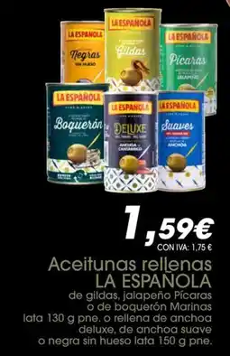 Cash Ifa LA ESPAÑOLA Aceitunas rellenas oferta