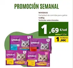 Supermercados Tu Alteza WHISKAS Variedad de comida para gatos oferta