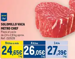 Makro Solomillo vaca metro chef oferta
