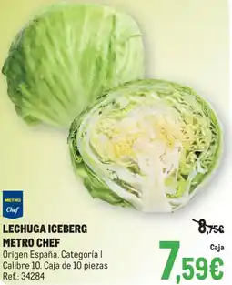Makro Lechuga iceberg metro chef oferta