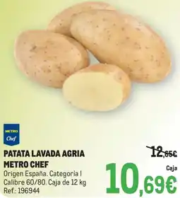 Makro Patata lavada agria metro chef oferta