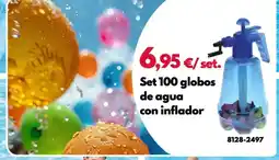 BricoCentro Set 100 globos de agua con inflador oferta