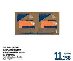 Makro LA BALINESA Salmon lonchas ahumado noruego reducido en sal de 30% oferta