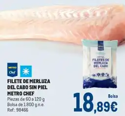 Makro METRO CHEF Filete de merluza del cabo sin piel oferta